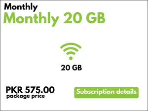 Zong Monthly 20 Gb